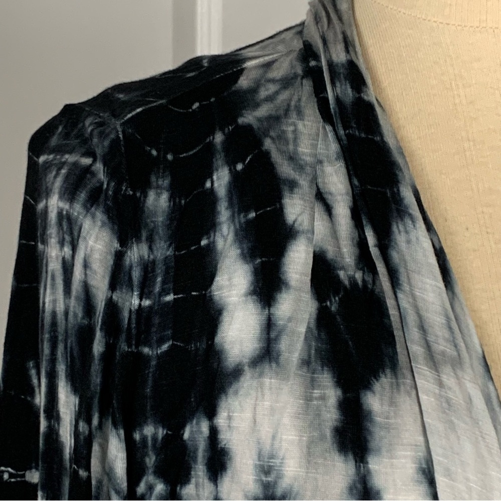 Style & Co. Sport, jersey knit open front tye dye cardigan Size Small Petite - Picture 3 of 7